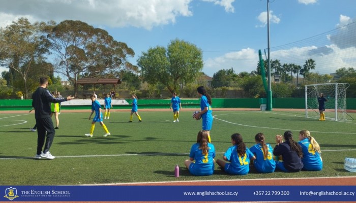 The English School Girls' Football Team vs Senior School